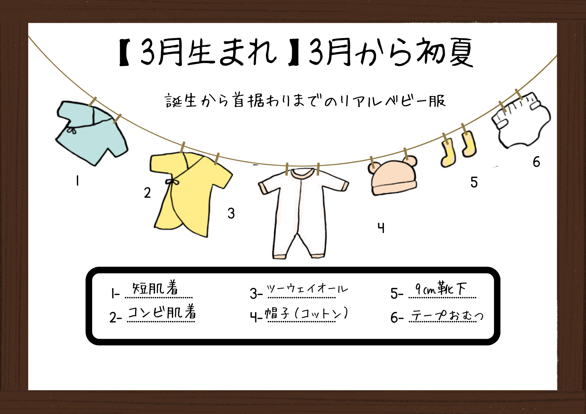 3月生まれの3月～6月のベビー服